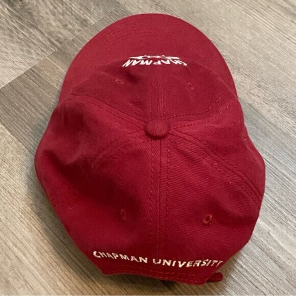 Chapman University CU Maroon Red White Strapback Cap OS Los Angeles Embroidery - Picture 5 of 6
